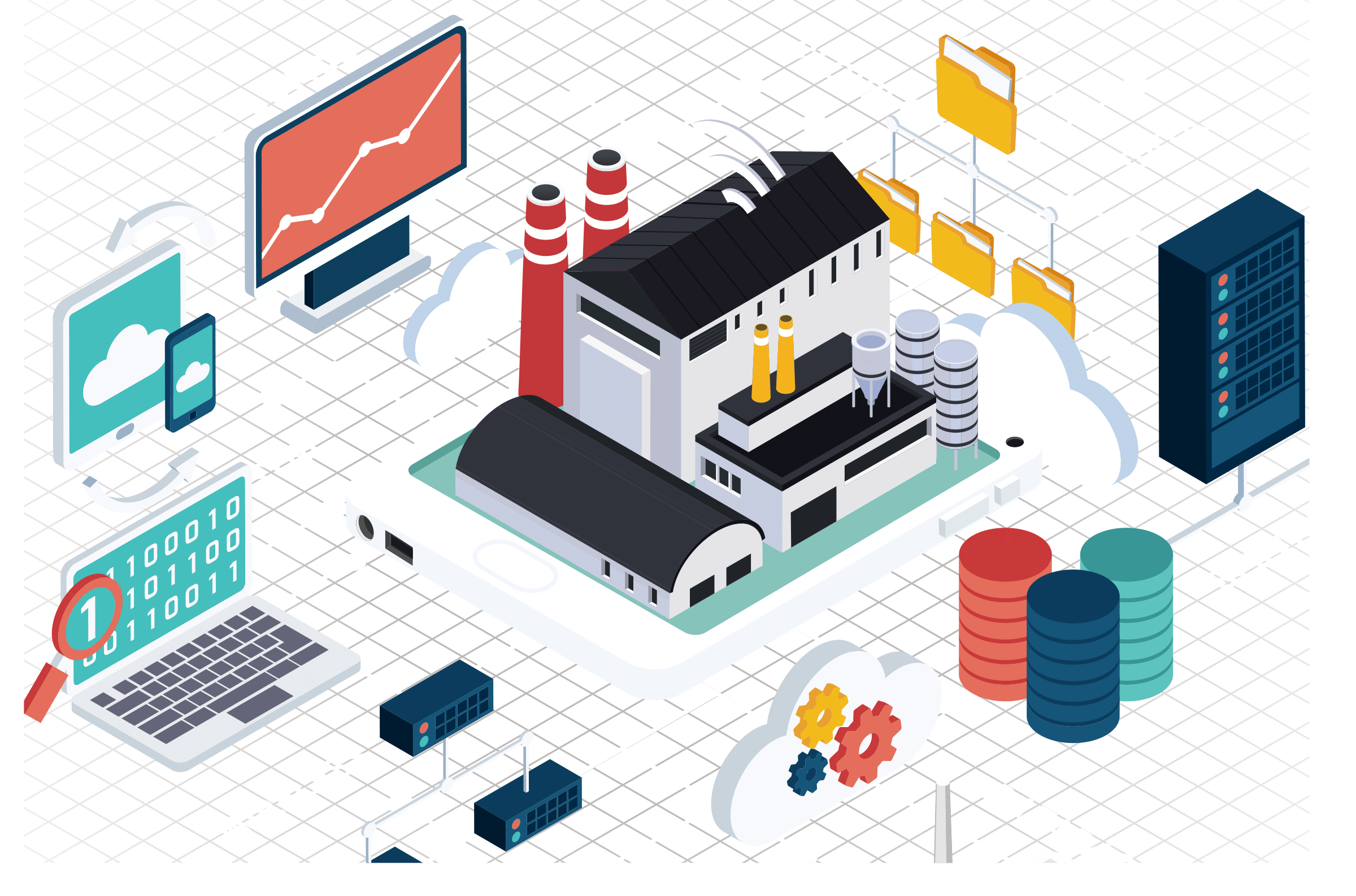 工場の温度・湿度を IoTセンサーで継続的にモニタリングします。